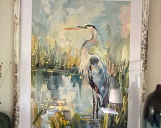 Great Blue Heron Art Print Style