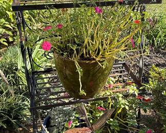 Victorian Style Wrought Iron 3-Tier Plant Stand