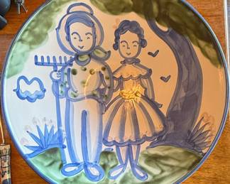 M.A. Hadley "Farmer and Wife" Serving Platter