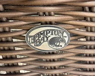 Hampton Bay Wicker Lounge Chair and Ottoman
