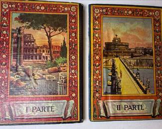 Roma 32 Vedute Souvenir Postcard Folders, Parts I & II