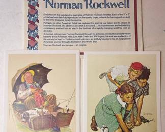 Norman Rockwell Lithograph Set - Golden Days & Knuckles Down