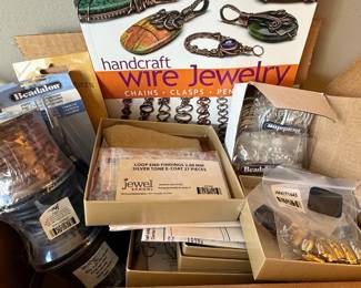 Jewelry Making Supplies Lot with Handcraft Wire Jewelry Book