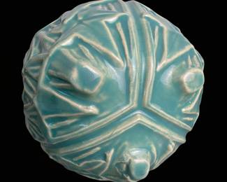 McCoy Pottery Green Leaf Pattern Bowl