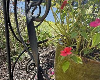 Victorian Style Wrought Iron 3-Tier Plant Stand