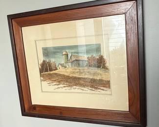 Robert Nidy Barn Watercolor Painting