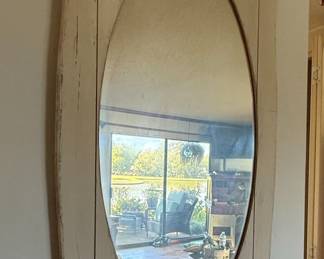 Farmhouse Style Oval Wall Mirror