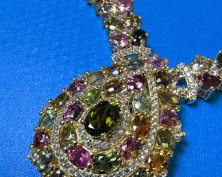 JTV Multi-Gemstone Sterling Silver Necklace