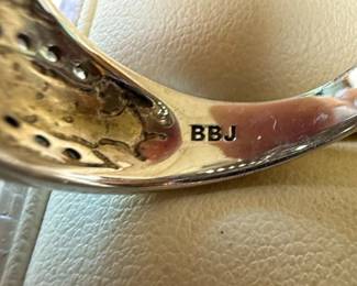 BBJ Sterling Silver and Blue Stone Ring