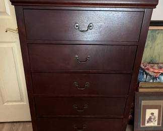 Louis Philippe Style Cherry Chest of Drawers