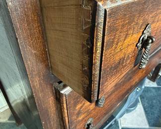 Tiger Oak Style Three-Drawer Chest
