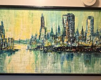 H. Hayden Style Cityscape Painting