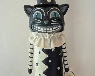 Halloween Cat Candy Container Figurine