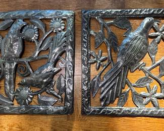 Haitian Metal Bird Wall Art