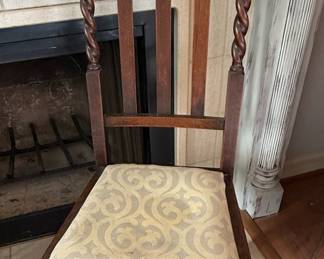 Jacobean Style Barley Twist Oak Dining Chair