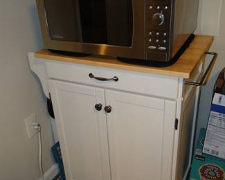 Microwave Cart and Microwave