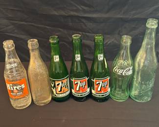 Vintage Soda Bottles and Schmidt Beer Bottle