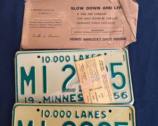 Vintage Minnesota License Plates (New In Original Packaging, Never Mounted)