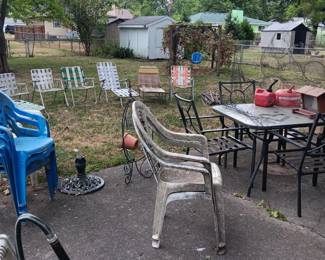 Vintage Lawn Chairs and Dining Set