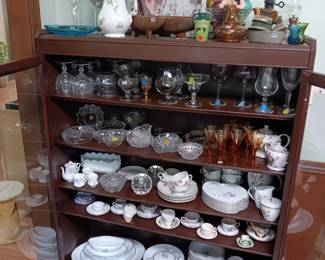 Glass & Dishes & Floral Frogs