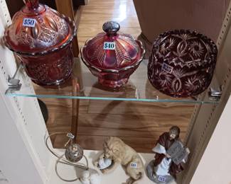 Figurines and Vintage Glass