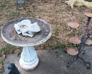 Bird bath & plant stand