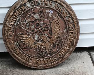 Navy Ceramic Lawn Decor
