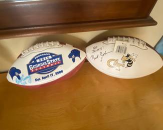 Signed GA Tech and GA State Footballs