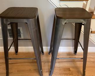 (2) Metal Barstools
