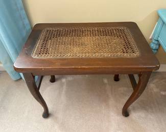 Cane top side table