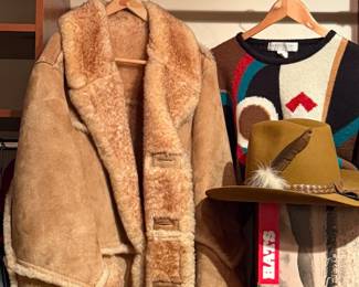 Vintage Sheepskin Rancher Coat