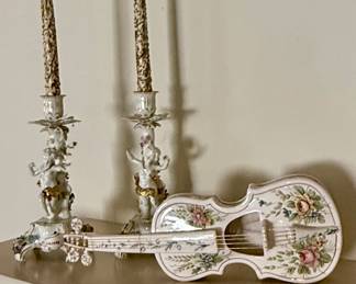 Exquisite porcelain candle sticks