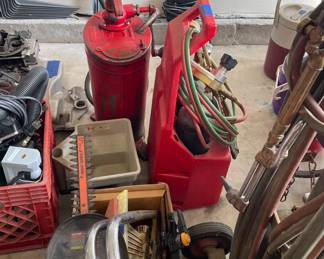 Vintage Oil dump & Cutting Torch