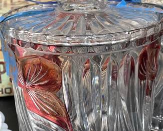 Art Deco Germany Lead crystal Bisquit/Candy Jar