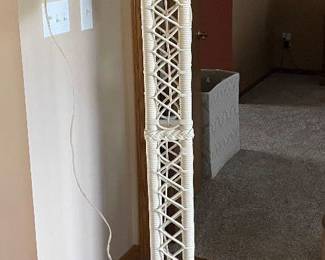 Pre 1920’s Eiffel Tower style wicker floor lamp