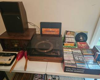 Turntable, Bose speaker, cassettes
