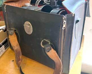 Vintage leather camera bag