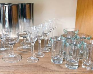 Assorted stemware