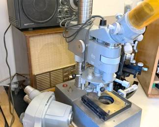 Vintage Microscopes: Leitz Wetzlar stereomicroscope, Bausch + Lomb, Spencer, Junco, Tasco