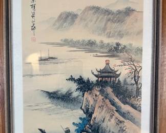 Vintage Asian landscape prints