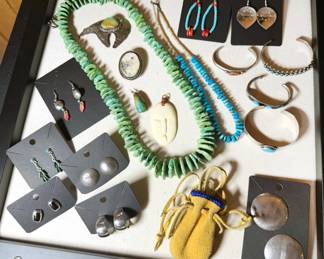Sterling silver + turquoise Native American jewelry