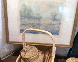 Wall art + baskets