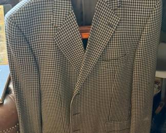 Vintage butler's clothing rack; men's sportcoat