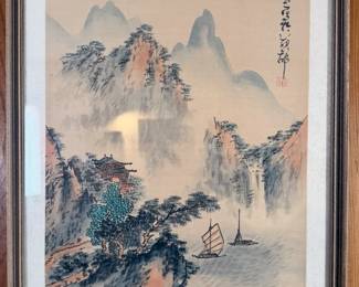 Vintage Asian landscape prints