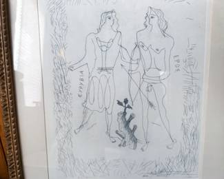 Georges Braque etching “Eurybia and Eros,” c. 1930s, not signed or numbered