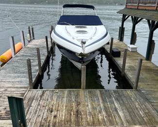 2000 Cobalt 293. Boat has been on the prisitine waters of Lake George, NY its entire life and on a boat lift for the past 10 years. 90 percent of the upholstery has been redone in the past 2 years and has a brand new JL audio stereo system with subwoofer and Garmin head unit with all new speakers wiring. Two Volvo 5.0 motors with duo pro drives and about 1100 hours on each. Boat has always been maintained every year with engine oil and drive oil changed annually. 55 mph boat and a great model for all types of water conditions. Windlass anchor, air conditioning, fridge, on board battery charger (new) and pump out vacuflush head. Brand new batteries this year. Extended swim platform added about 5 years ago. Great family boat that will get you anywhere with lots of power and fun!