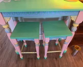 Table and two stools