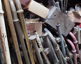 brass beds - much, much more than shown, many with rails