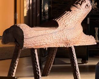 Outsider art bench 