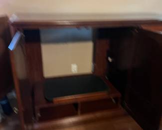 #137 Wood Front TV Entr Center w/3 doors and 1 drawer - 68x24x44 $75.00